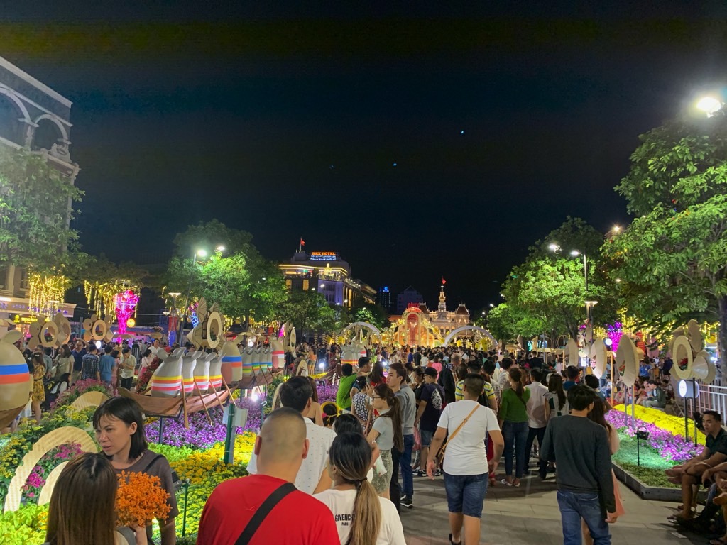 early FI destination Ho Chi Minh City at night